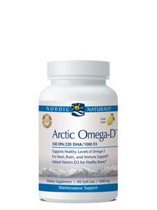 Arctic Omega-D Lemon Flavor 90 gels Nordic Naturals