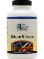 Betaine and Pepsin 225 caps Ortho Molecular
