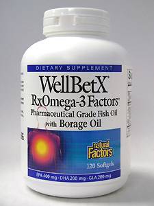 WellBetX Omega-3 Factors 120 gels Natural Factors