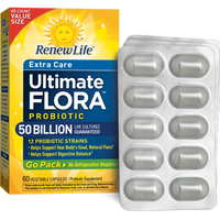 UF Extra Care GoPack 50 Billion 60 vcap Renew Life Formulas