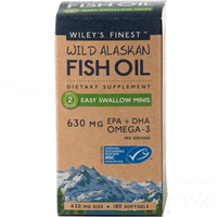 Wild Alaskan Fish Oil 180 mini sgels Wiley's Finest