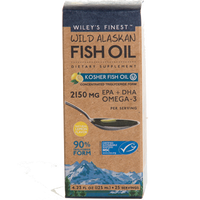 Wild Alaskan Fish Oil Kosher 4.23 fl oz Wiley's Finest